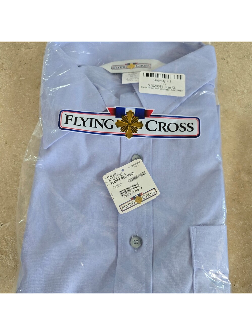 Postal uniform man blue shirt sz XL